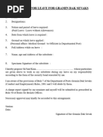 GDS Leave Application Form Template | PDF