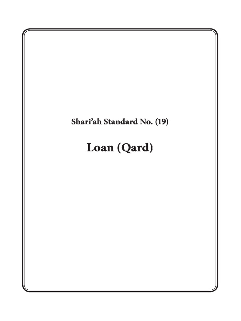 Shari’ah Standard on Qard Loans | PDF | Transaction Account | Loans