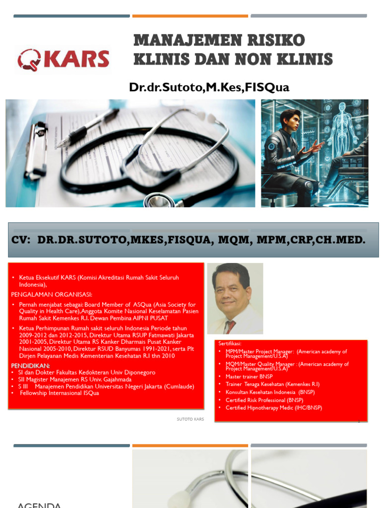 Manajemen Risiko Klinis dan Non Klinis | PDF | Kesehatan Holistik