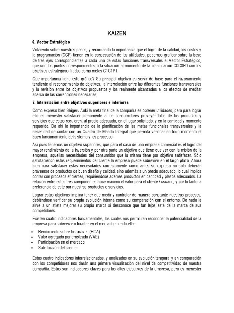 KAIZEN y Lean Manufacturing | PDF | Lean Manufacturing | Análisis de ...