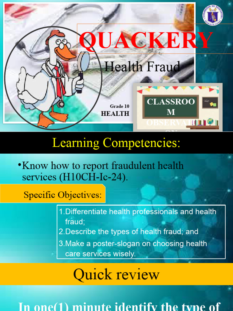 Combatting Quackery: Poster Slogans | PDF | Medical Specialties ...
