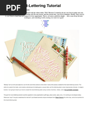 Breezy Hand-Lettering