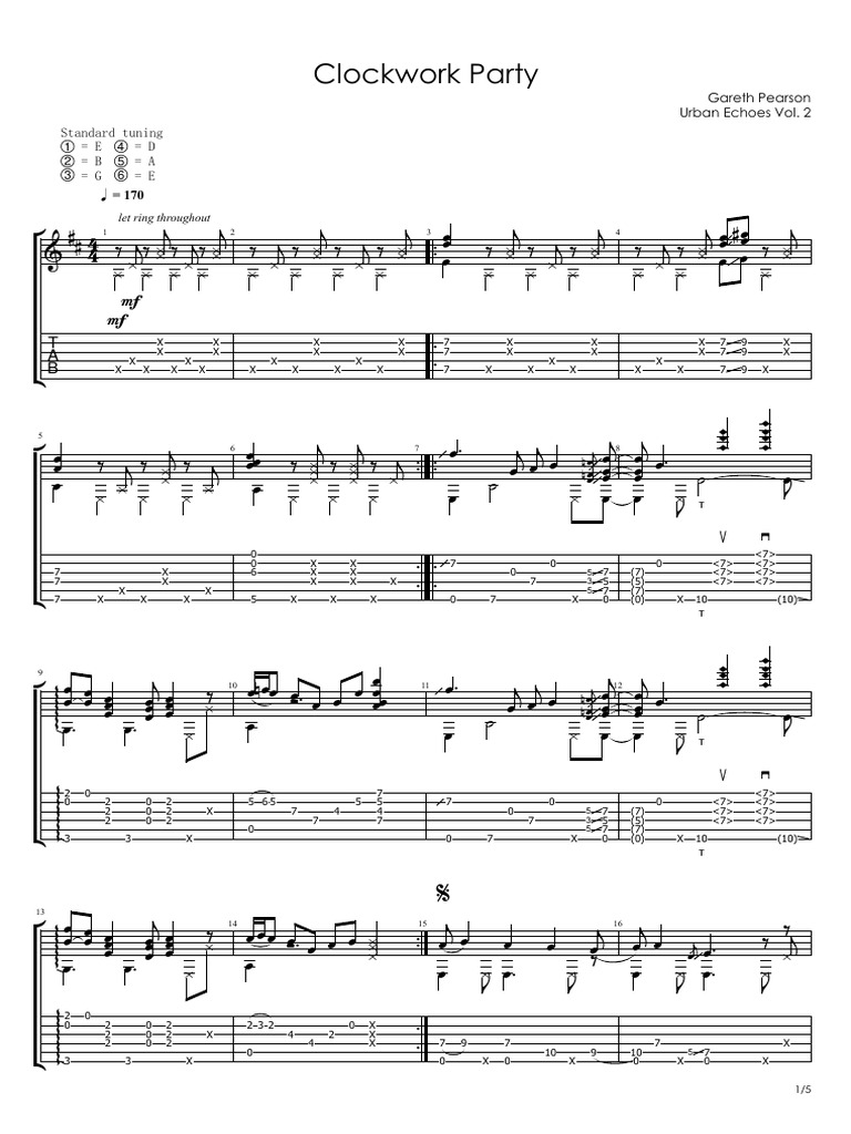 Clockwork Party Sheet Music Guide | PDF | Character Encoding | Encodings