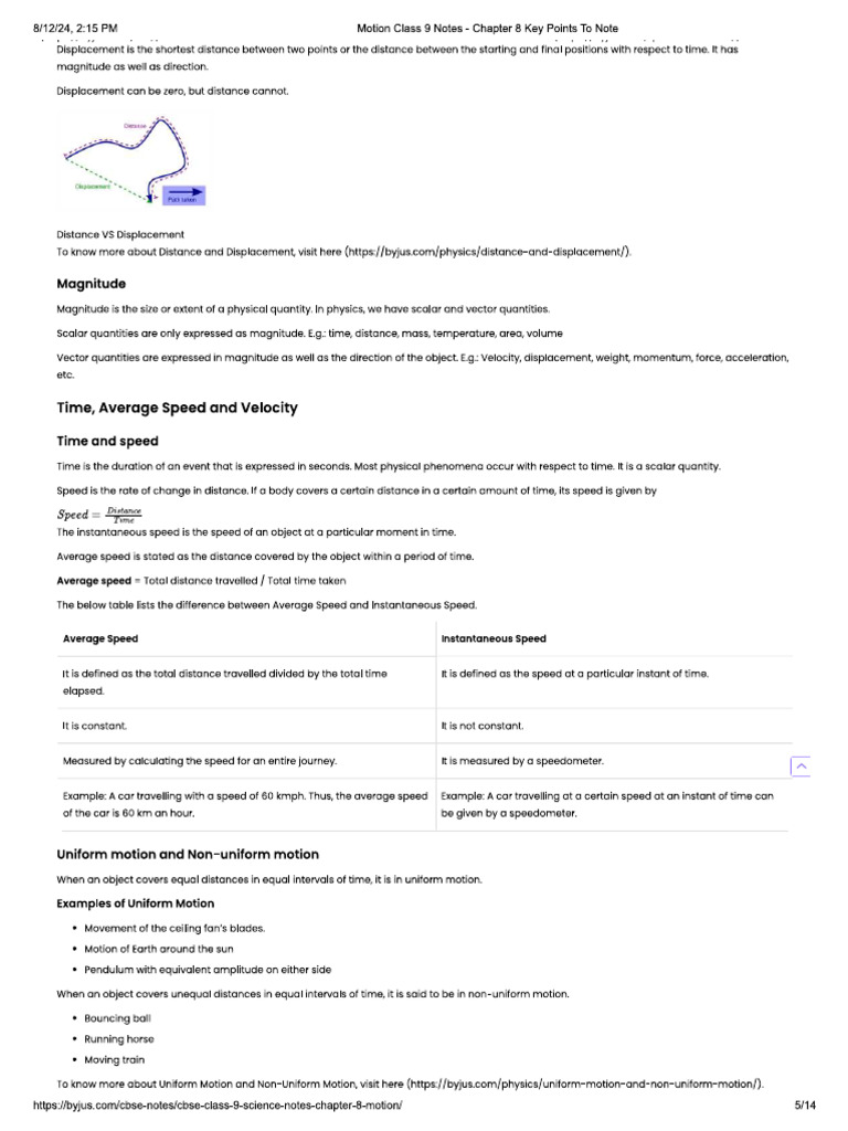 Motion | PDF