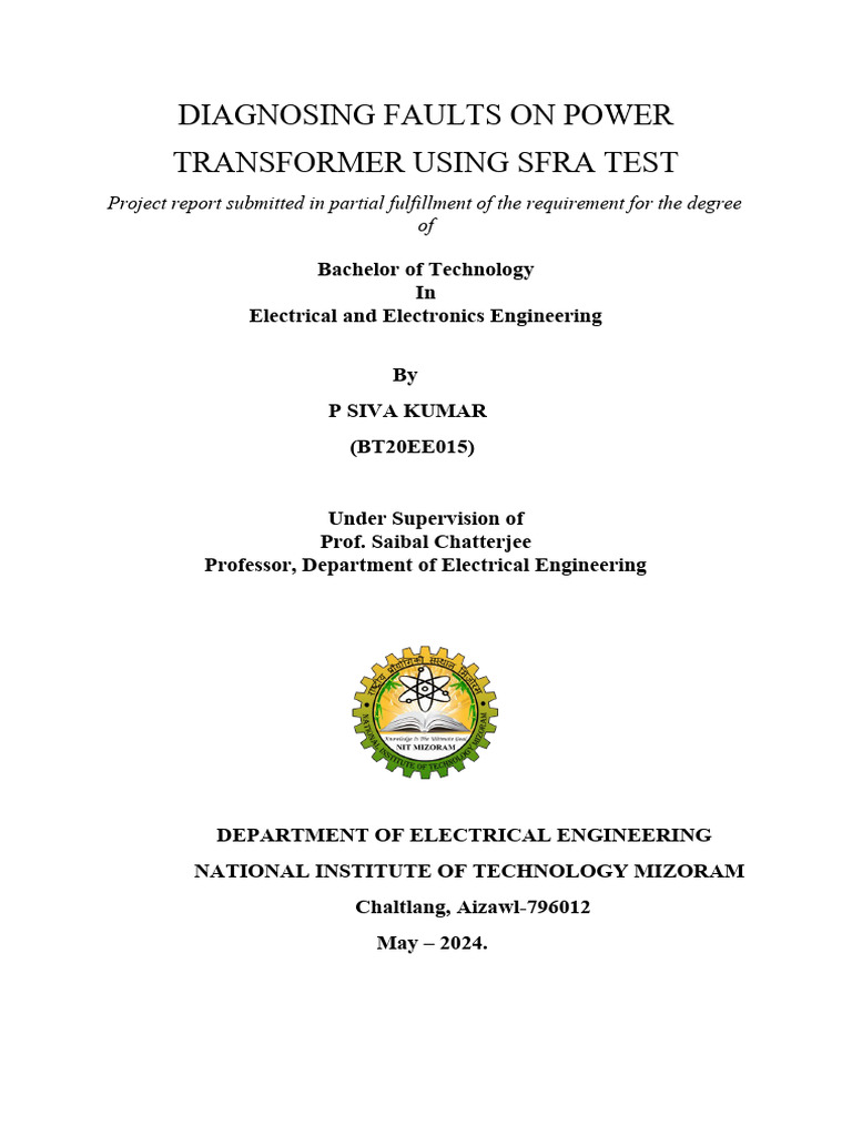 Power Transformer Fault Diagnosis | PDF | Transformer | Inductance