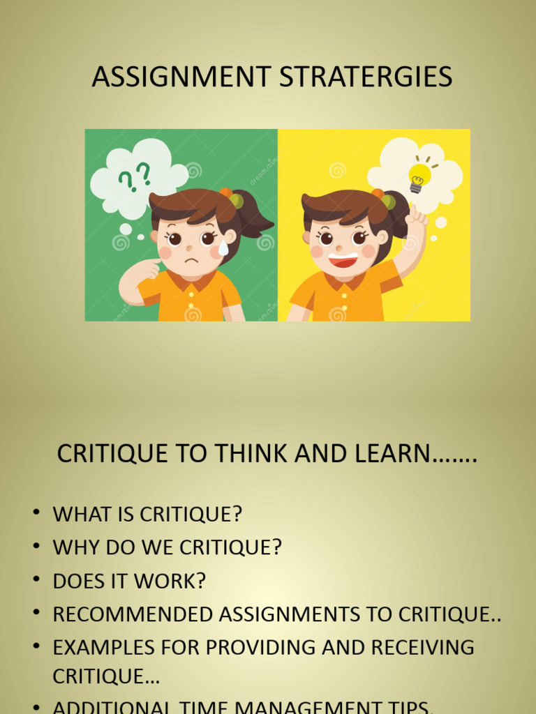 Critique To Think and Learn | PDF | Art | Self-Improvement