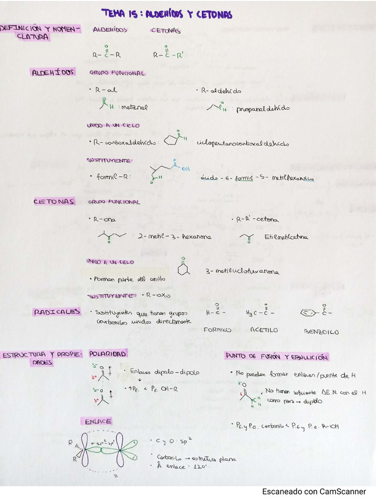Química Orgánica II Aldehídos y Cetonas | PDF