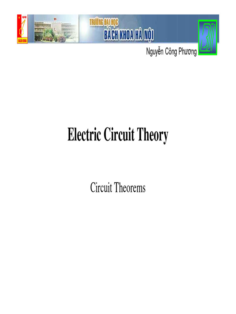 Circuit Theorems in Electrical Engineering | PDF | Electrical Network ...