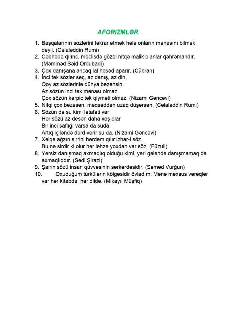 Aforisms pdf