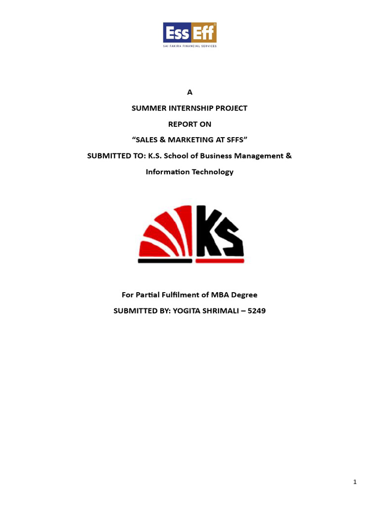 Sales & Marketing Internship Report | PDF | Banks | Marketing