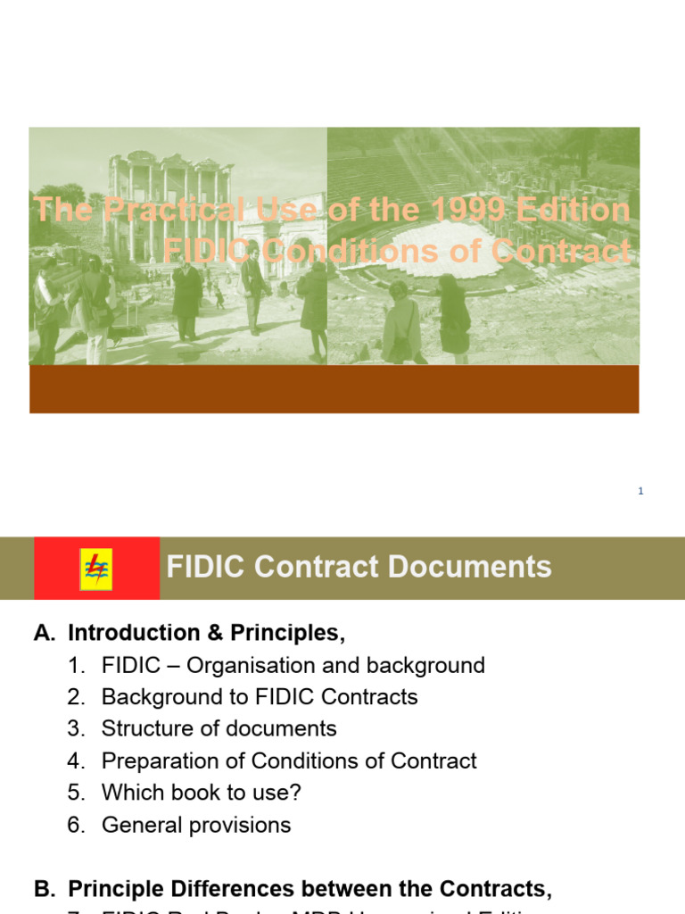 Session 1 FIDIC-Final | PDF | Employment | General Contractor