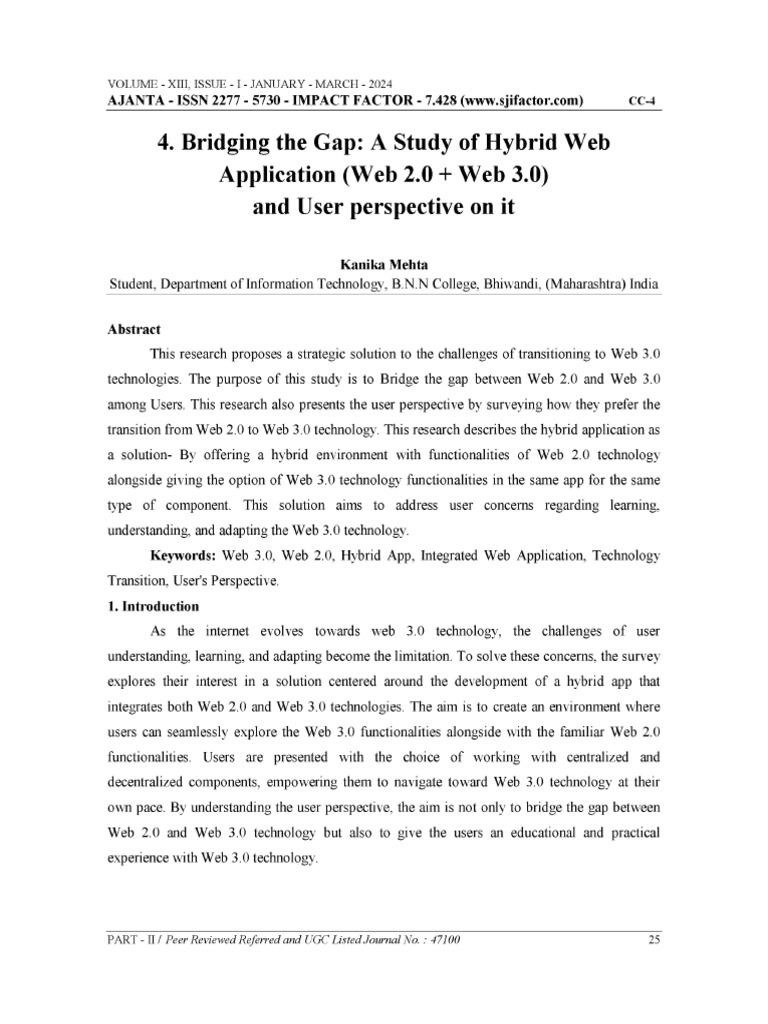 Bridging The Gap: A Study of Hybrid Web Application (Web 2.0 + Web 3.0 ...