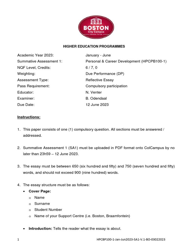 HPCBP100 1 Jan Jun2023 SA1 V.1 BO 03022023 | PDF | Plagiarism ...