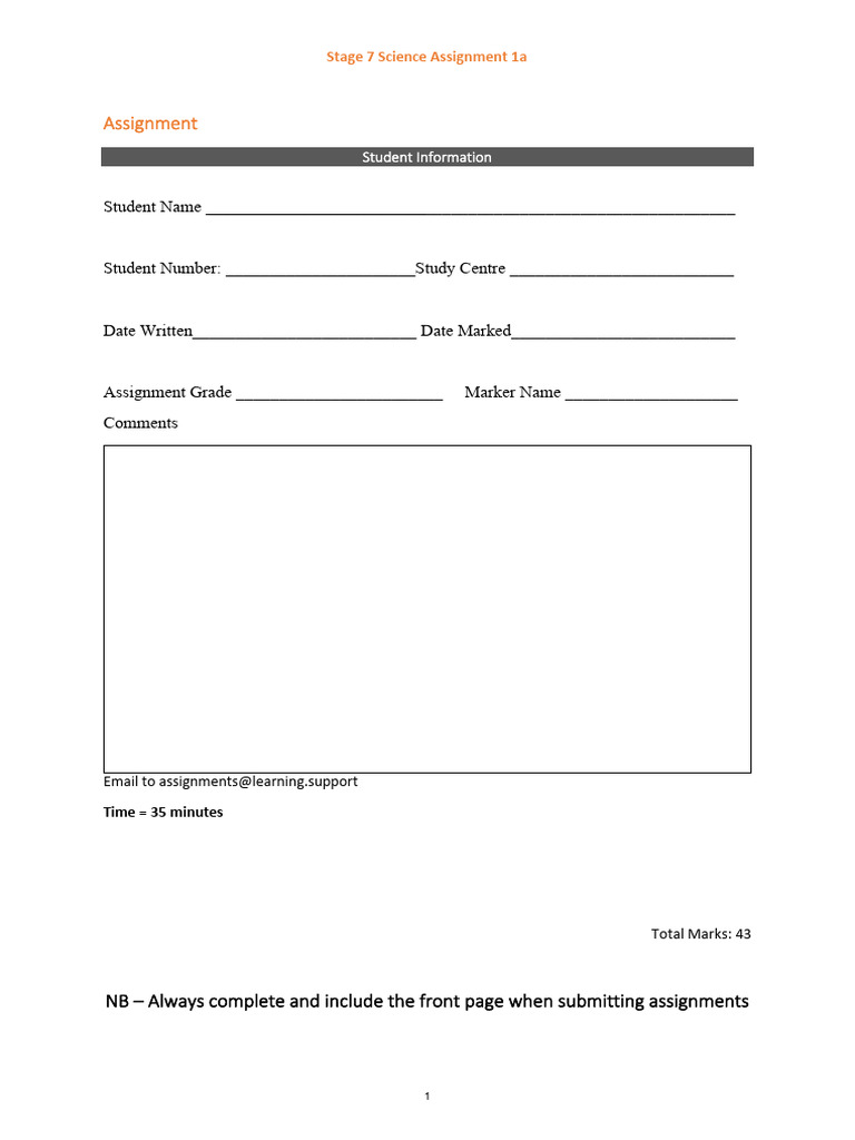 Year 7 science assignment 1a pdf plants cell biology 