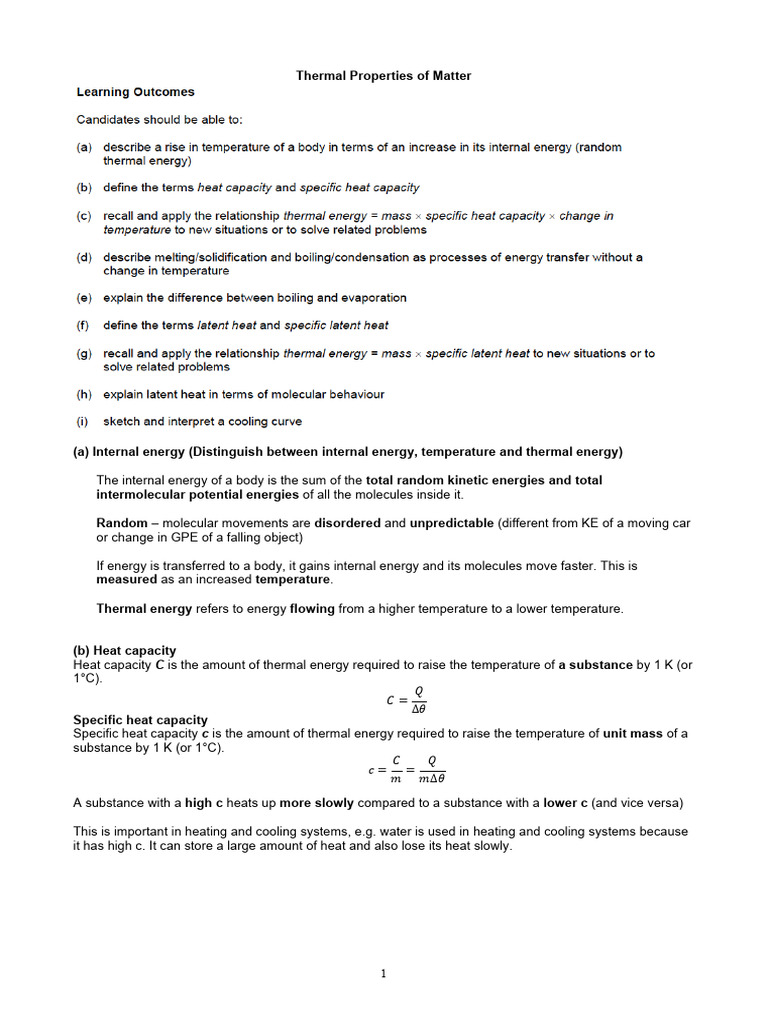Thermal Properties and Wave Motion Explained | PDF | Waves | Heat
