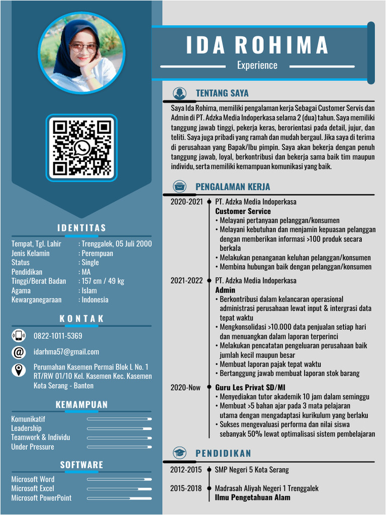 Profil Profesional Ida Rohima | PDF