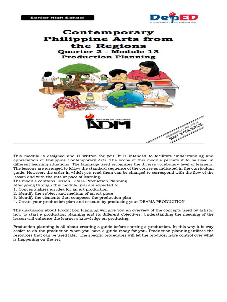 Production Planning in Contemporary Arts | PDF | The Arts | Paintings