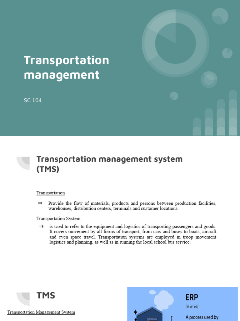 Transportation Management Systems Overview | PDF | Transport | Cargo
