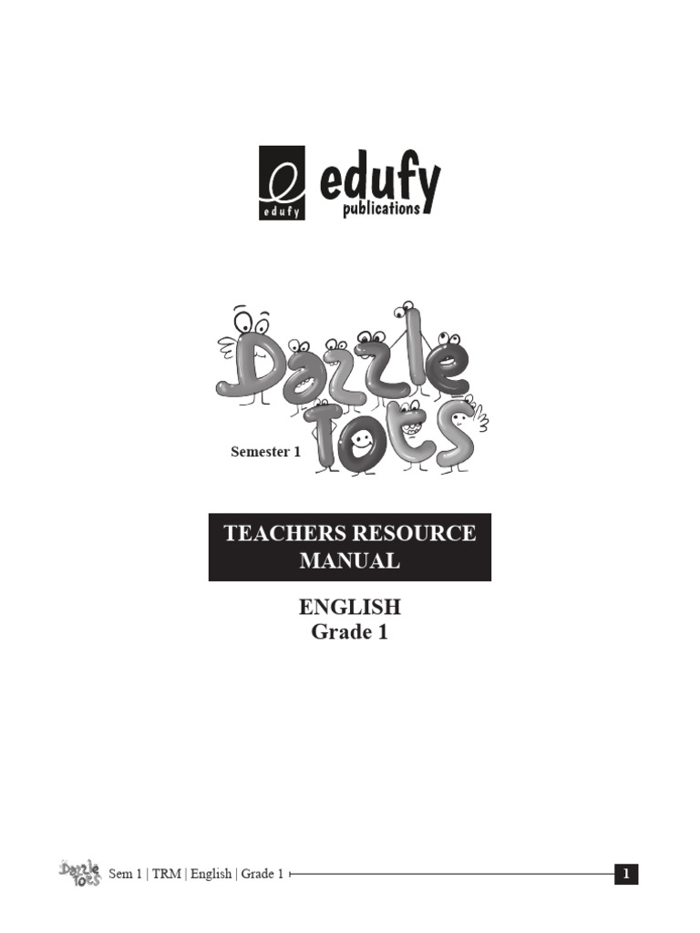 Teachers Resource Manual: English Grade 1 | PDF | Reading Comprehension ...