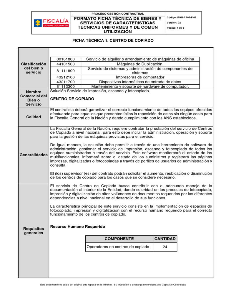 Gestión de Centros de Copiado FGN | PDF | Informática | Ciencias de la ...