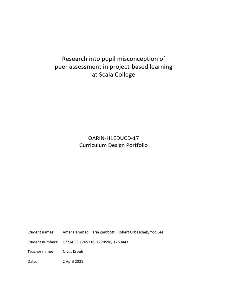 English Curriculum Design: Project Based Learning at Dutch Secondary ...