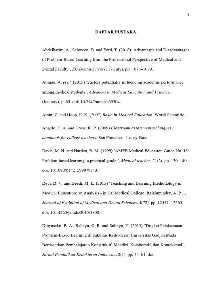 Daftar pustaka handbook for college teachers san francisco jossey