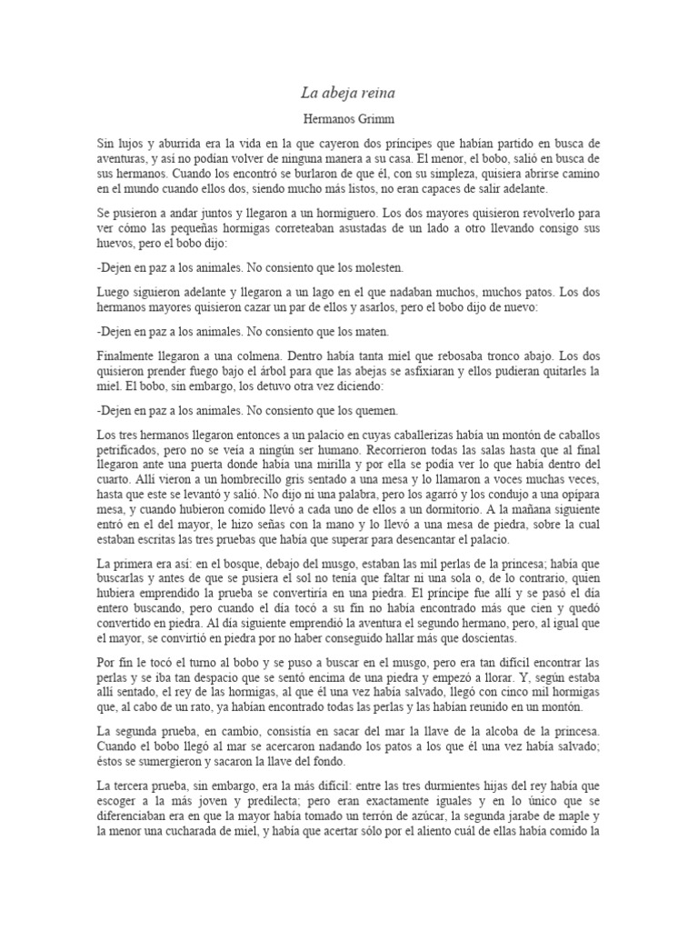 la-abeja-reina-cuento-hermanos-grimm-pdf