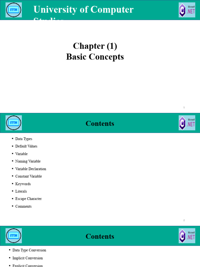 C# Data Types and Variable Concepts | PDF | Data Type | Integer ...