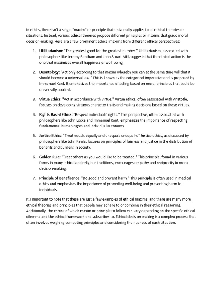 Composition Of Medicine And Its Formulation Of Categorical Imperative