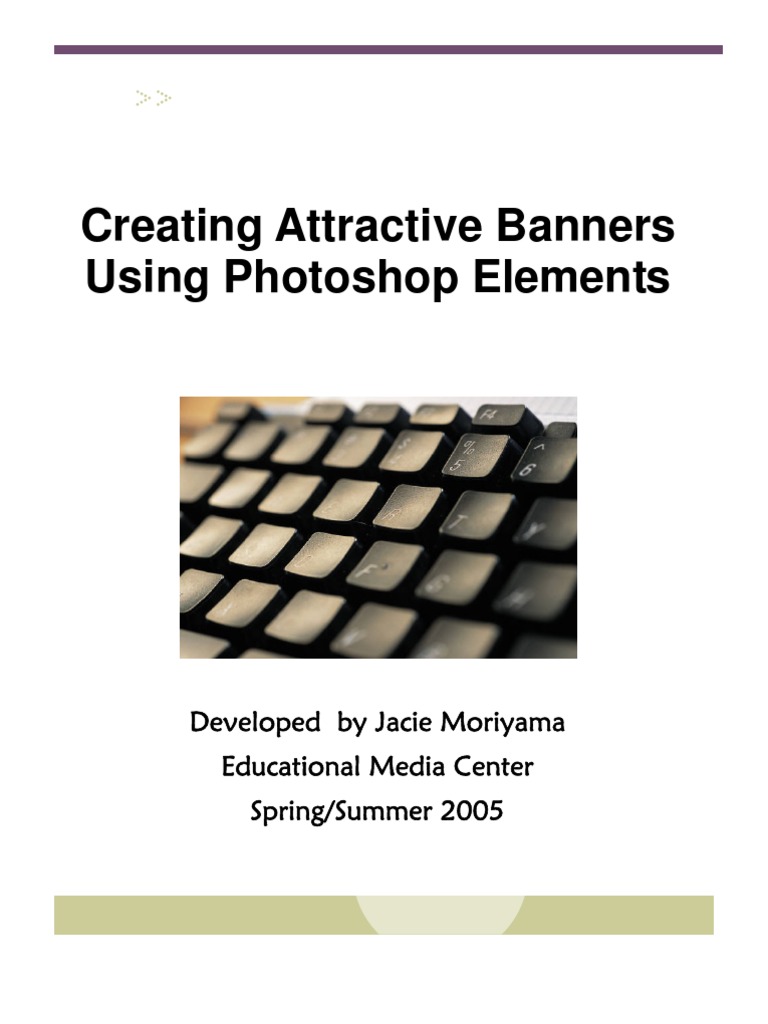 Creating Attractive Banners Using Photoshop Elements | PDF