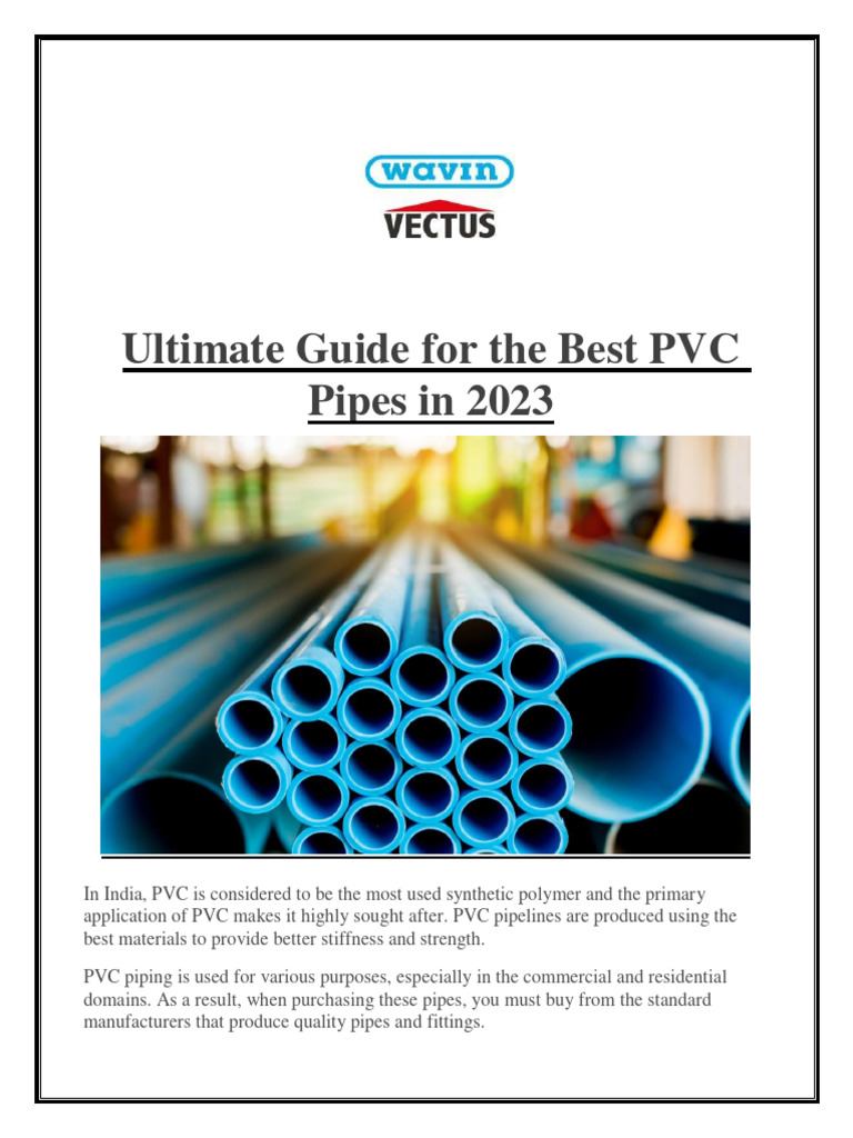 Best PVC Pipes for 2023 | PDF | Polyvinyl Chloride | Pipe (Fluid ...