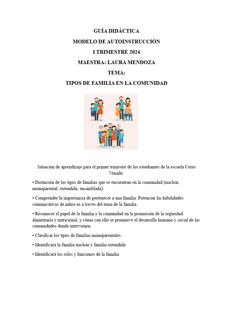 Guia Laura | PDF | Familia | Aprendizaje