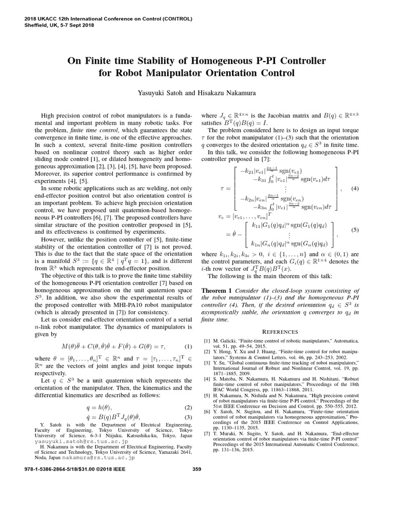 On Finite Time Stability of Homogeneous P | PDF | Mechanics | Geometry