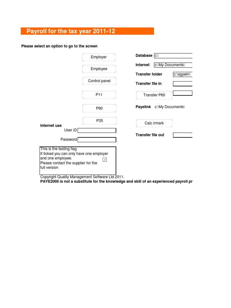 PAYE2012 Demo | PDF | Payroll | Tax Refund