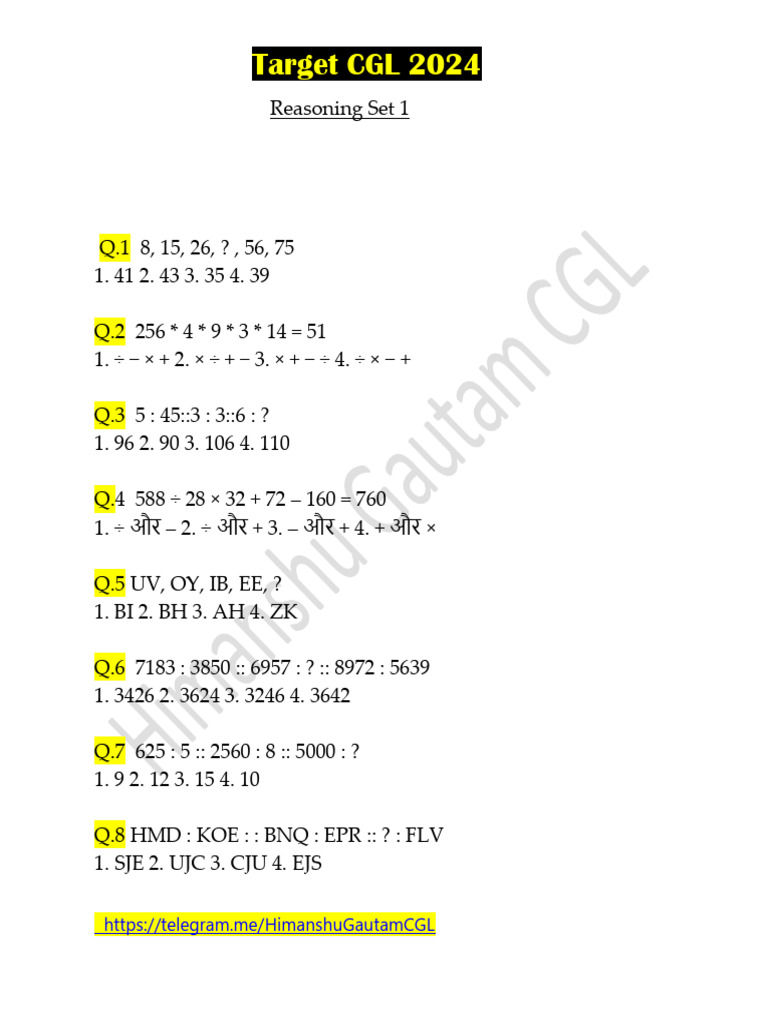 Reasoning Set 1 | PDF | Teaching Methods & Materials | Technology ...