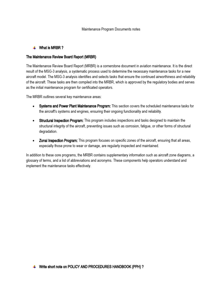Aviation Maintenance Program Overview | PDF | Reliability Engineering ...