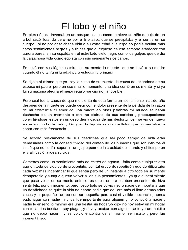 El lobo y el niño | PDF | Ciencias de la Tierra
