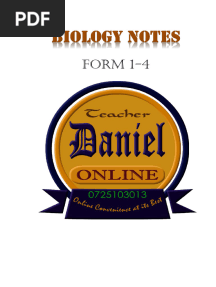 Biology Notes Form 1-4 Booklet