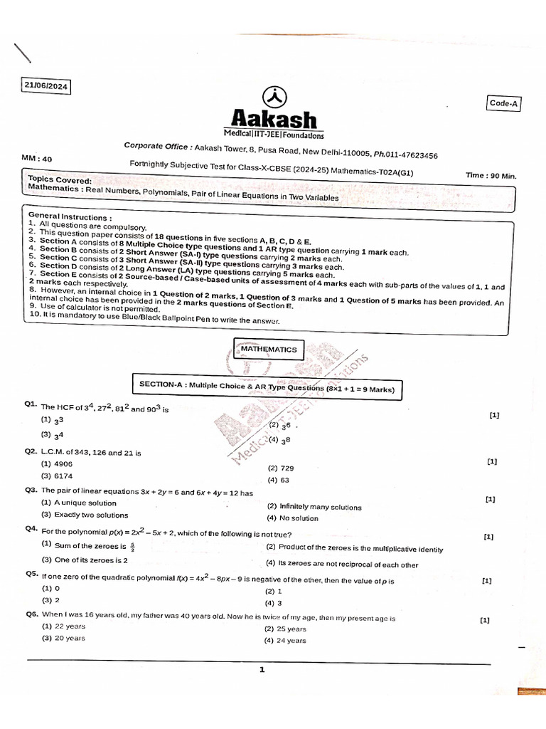 Maths Class 10 Exercise 5.3