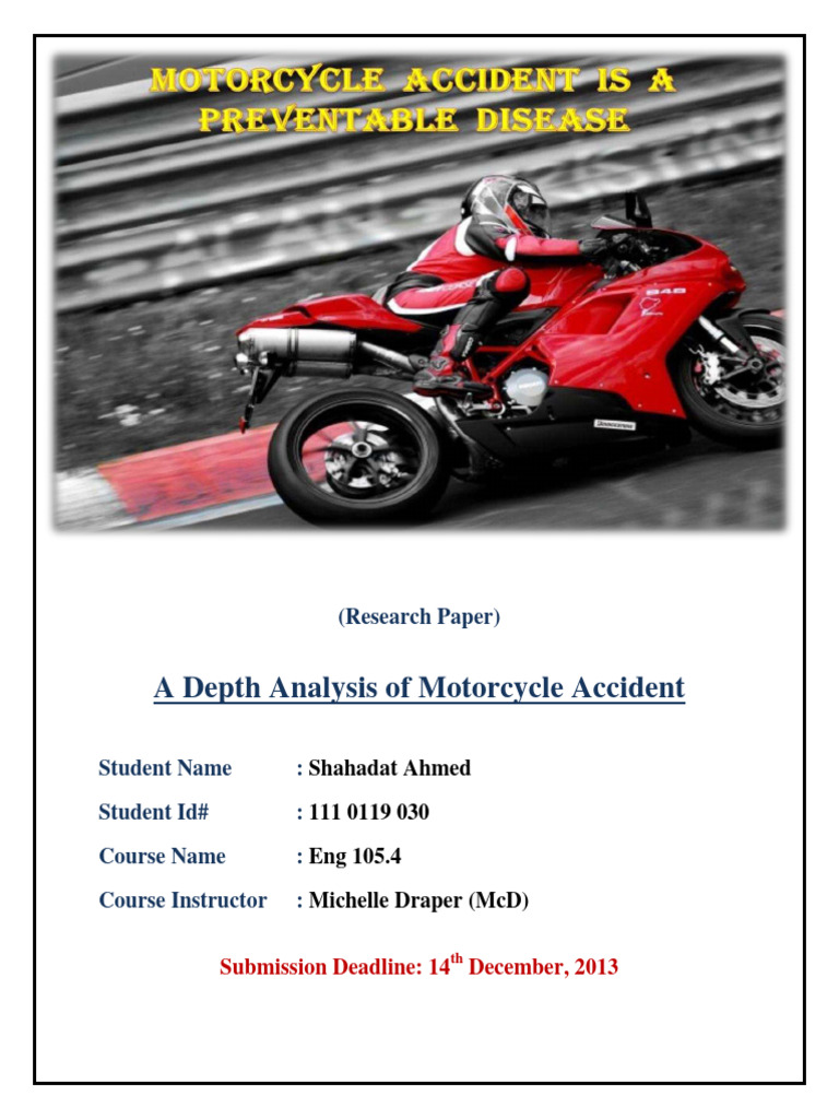 Depth Analysis of Motorcycle Accident | PDF | Traffic Collision ...