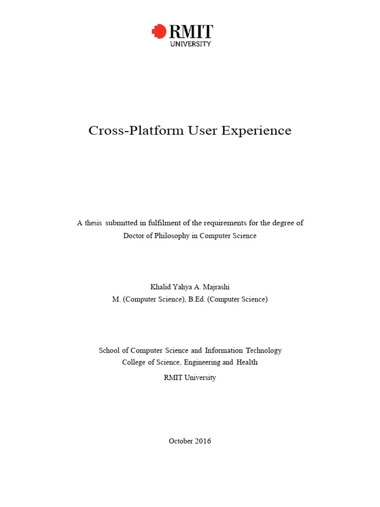 Thesis Khalid Maj Rash I | PDF | Usability | Human–Computer Interaction