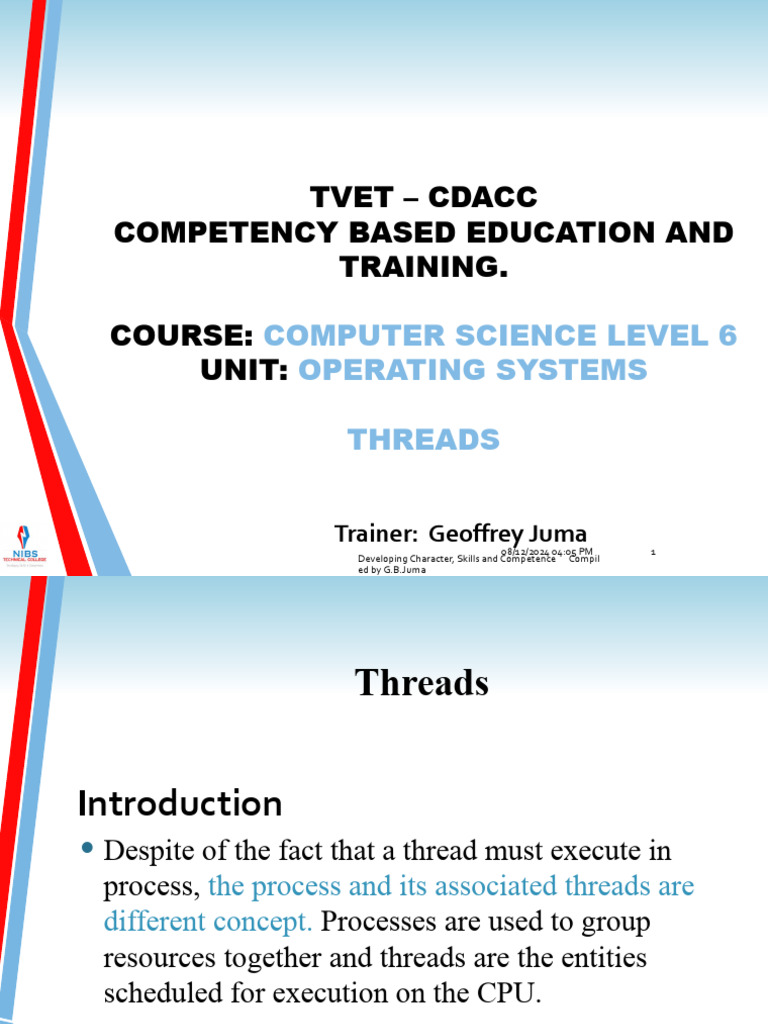 Session 10 Threads (Autosaved) | PDF | Thread (Computing) | Process ...