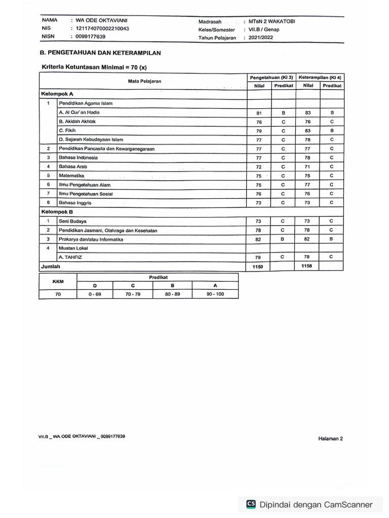 Kelas 7 B Genap - Merged | PDF