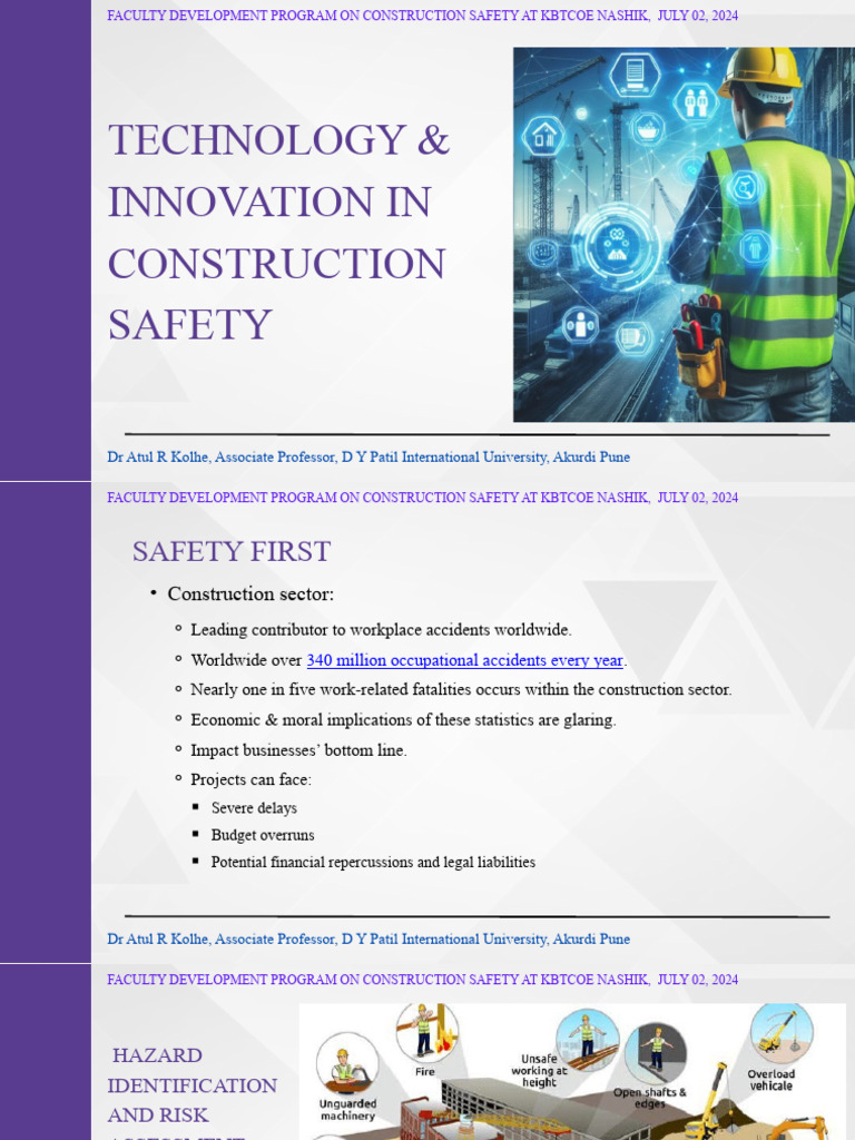 Construction Safety Innovations Workshop | PDF | Unmanned Aerial ...
