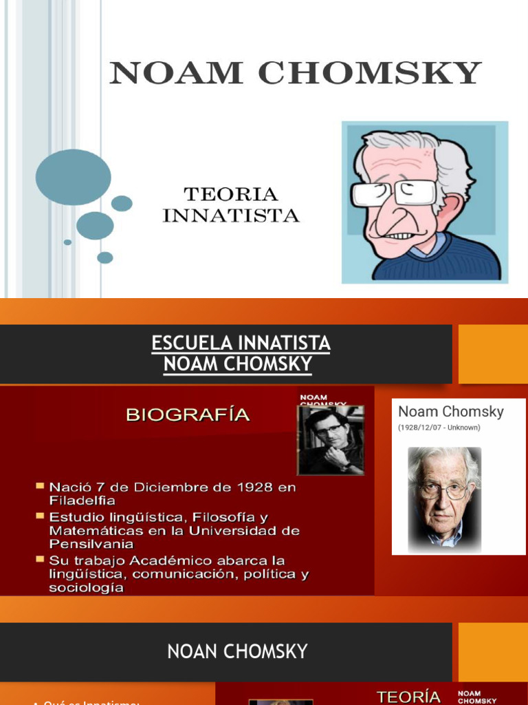 Innatismo y Lenguaje según Chomsky | PDF | Noam Chomsky | Aprendizaje