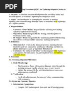 Dispatch Department SOP Guidelines | PDF