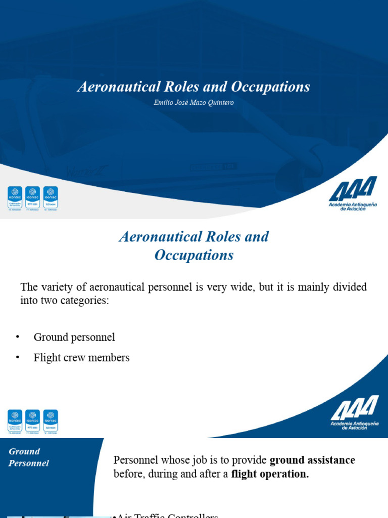 Aeronautical Roles: Ground & Flight Crew | PDF | Flight Attendant ...