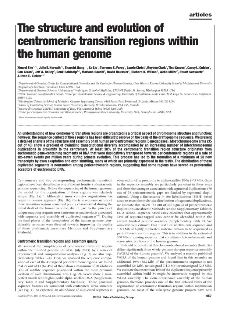 Xinwei Shev Et Al - The Structure and Evolution of Centromeric ...