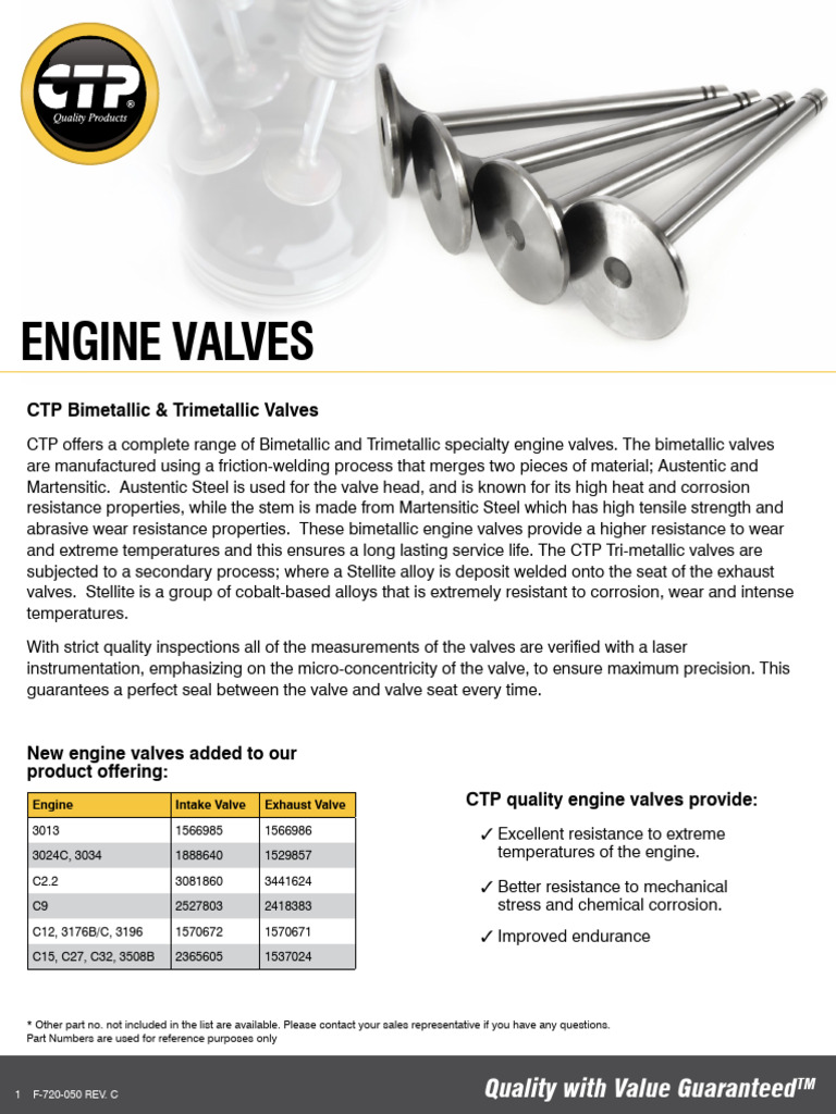 Engine Valve Solutions for Mechanics | PDF | Valve | Corrosion