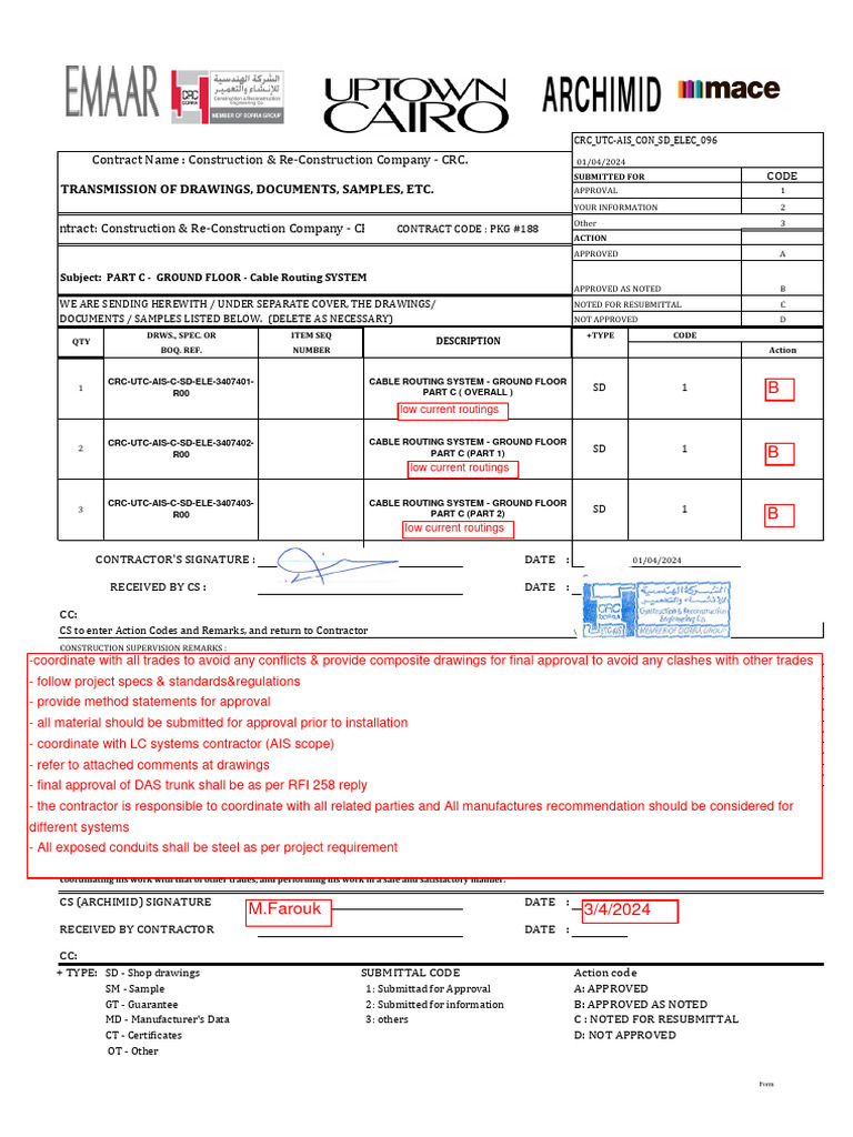 Cable Routing System Approval Documents | PDF | Building Engineering